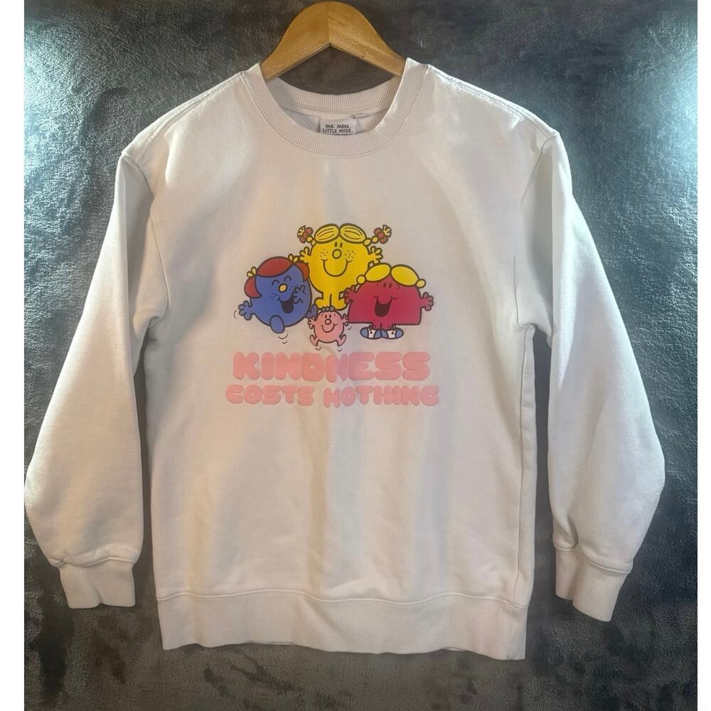 Samii Ryan x Little Miss "Kindness Costs Nothing" Crew Neck Sweatshirt Small WHT